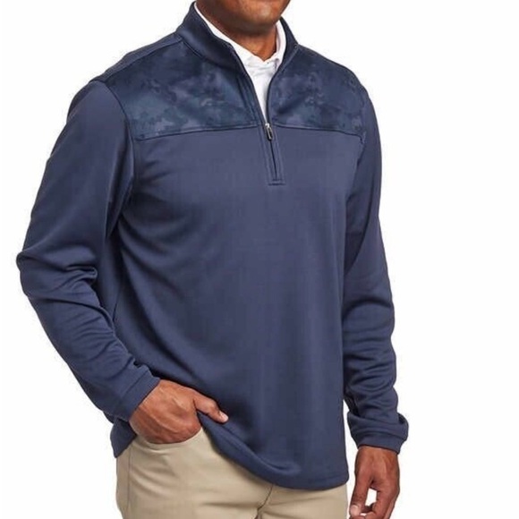 New Men's Pebble Beach Blue Performance 1/4 Zip Pullover Size XXL - Picture 2 of 9